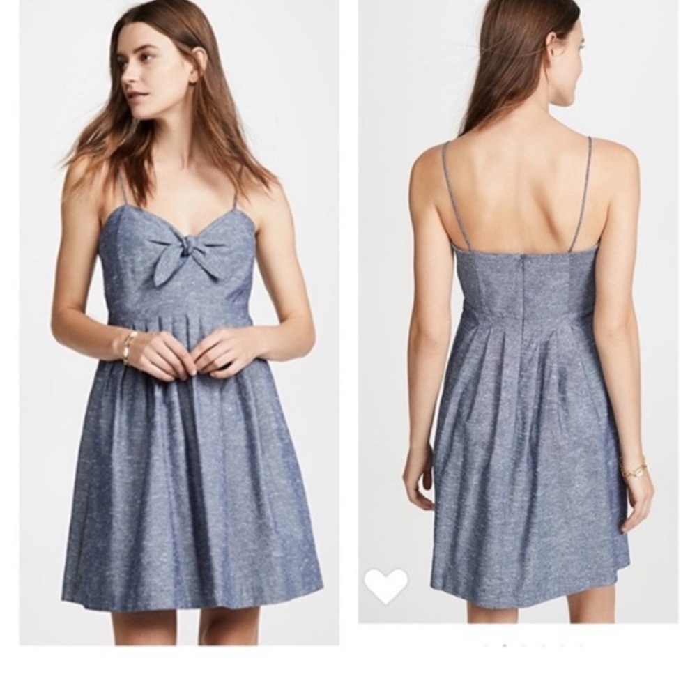 Madewell Chambray Tie-Front Cutout Cami Dress - Size 8